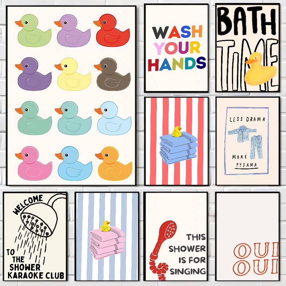 Home Goods Bathroom Decor - Funny Bathroom Rubber Duck Wash Your