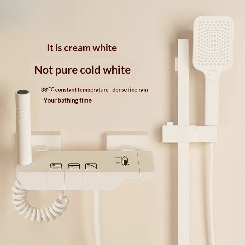 Home In Bathroom - Creamy Easy Topless Shower Set All