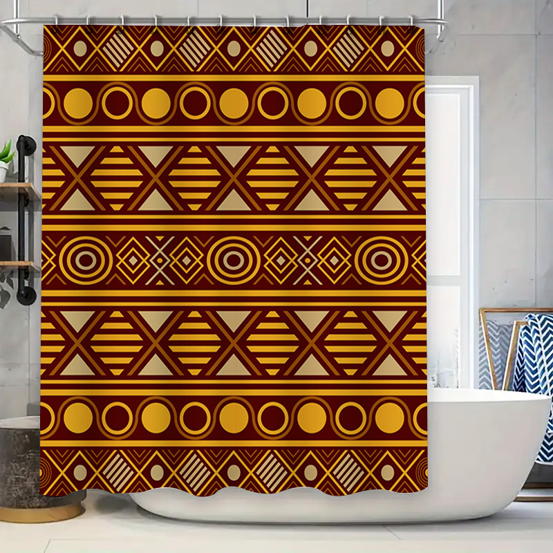 Home One Bathroom Accessories - Geometric Shower Curtain Waterproof Home Decor