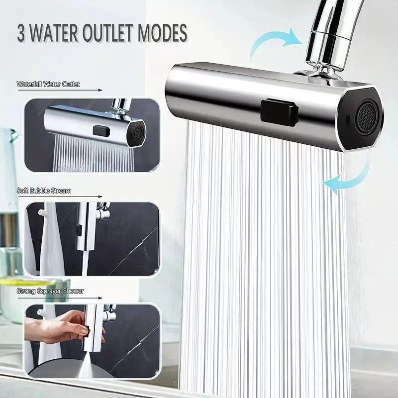 Home Bathroom Taps - 1 Pc 3 Modes Kitchen Faucet