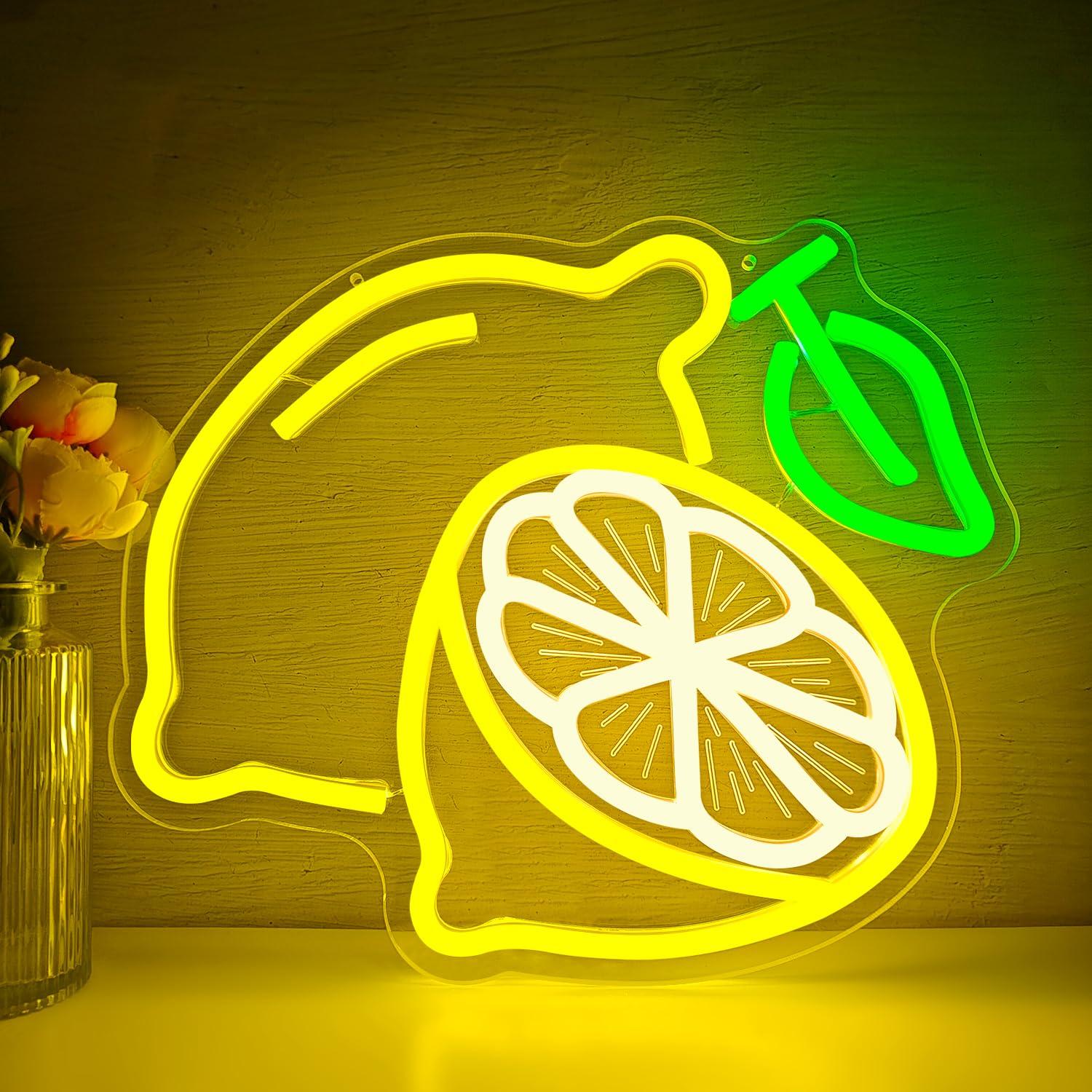 Home In Bathroom - Lemon Neon Sign Dimmable LED Light
