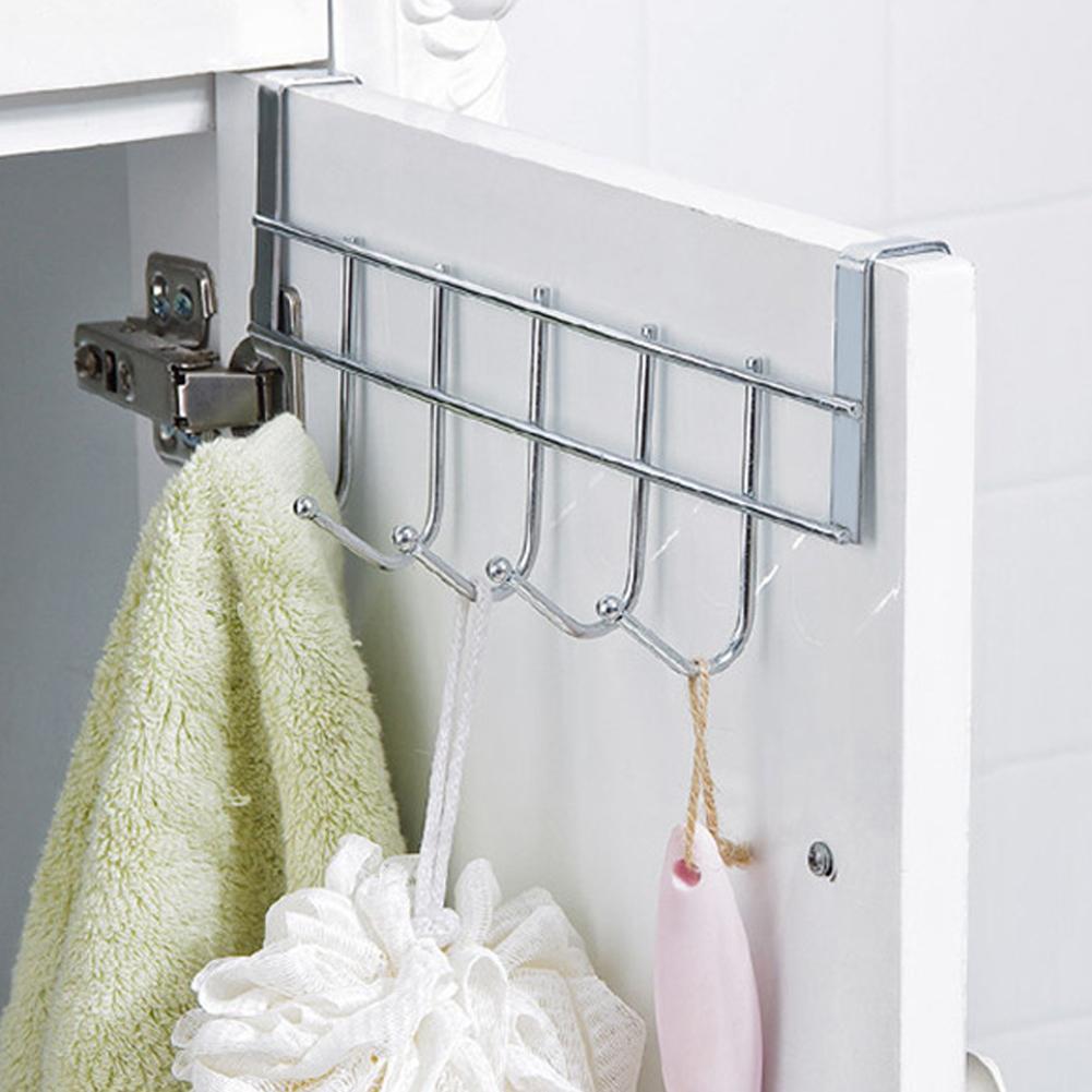 Home Creation Bathroom - Hooks Over The Door 5 Hooks