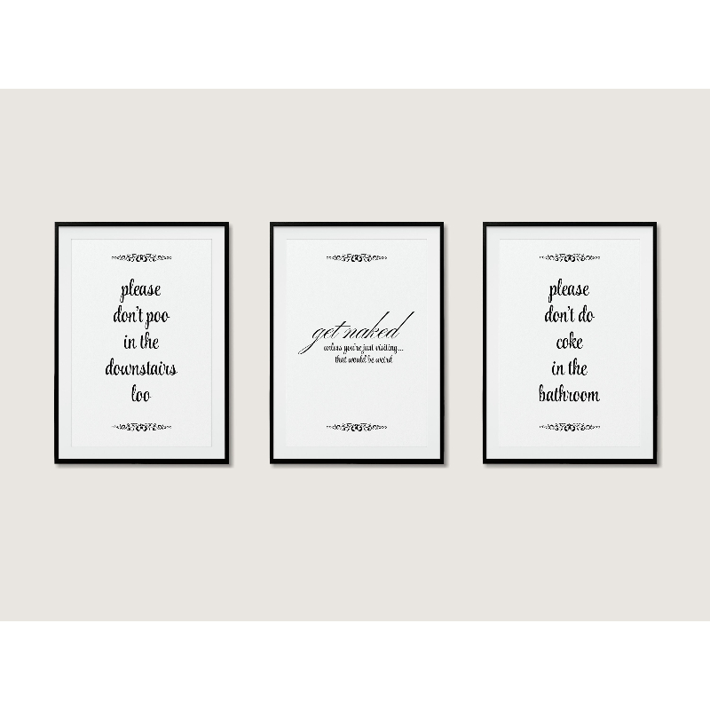 3pcs Modern, Stylish Bathroom  - Home Bathroom Quotes recension och pris