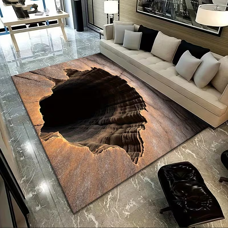 3D Carpet Illusion Design with - Home Goods Bathroom Decor recension och pris