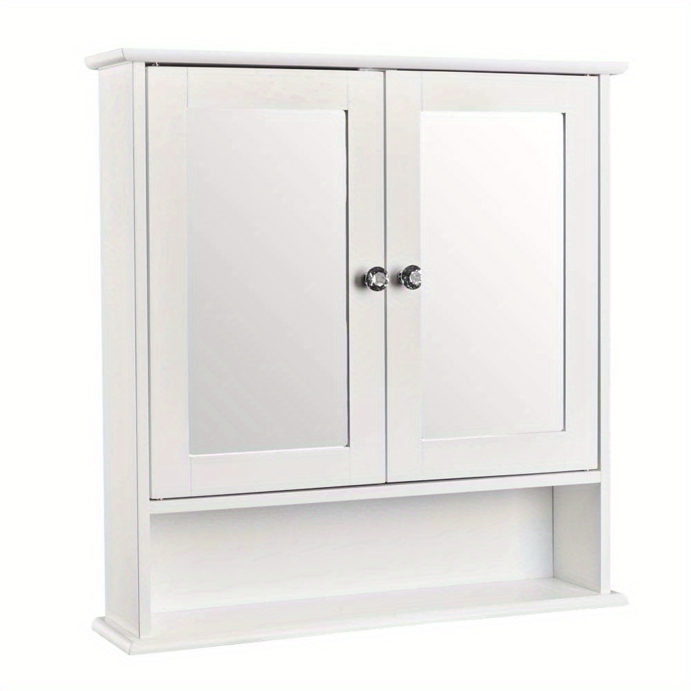 Modern White Metal Wall-Mounte - Bathroom Cabinet Mirror recension och pris