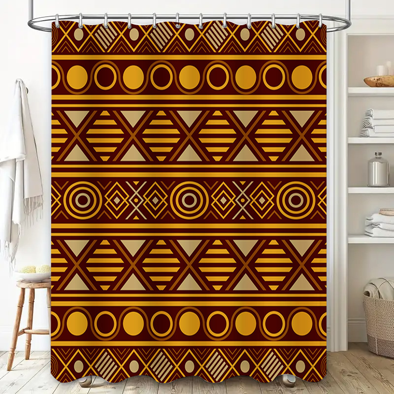 Geometric Shower Curtain Water - Home One Bathroom Accessories recension och pris