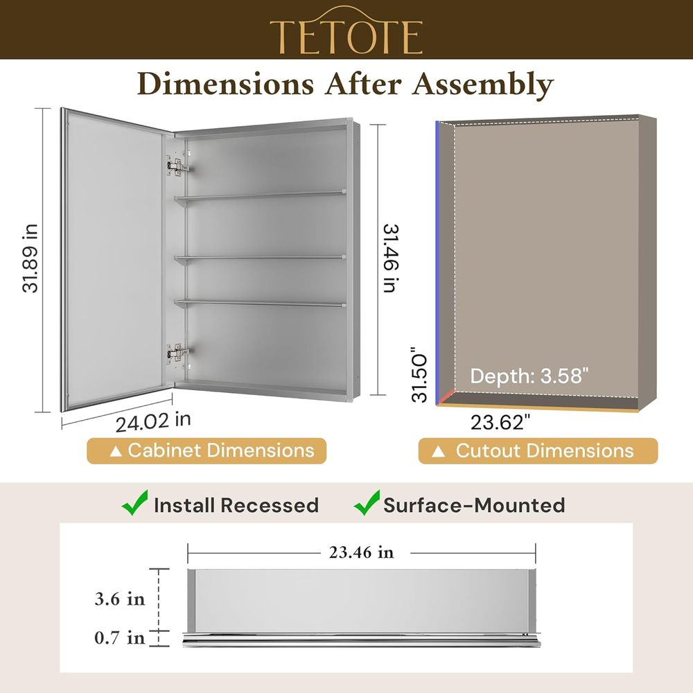 24 x 32 Bathroom Mirror Cabine - Bathroom Cabinet Mirror recension och pris