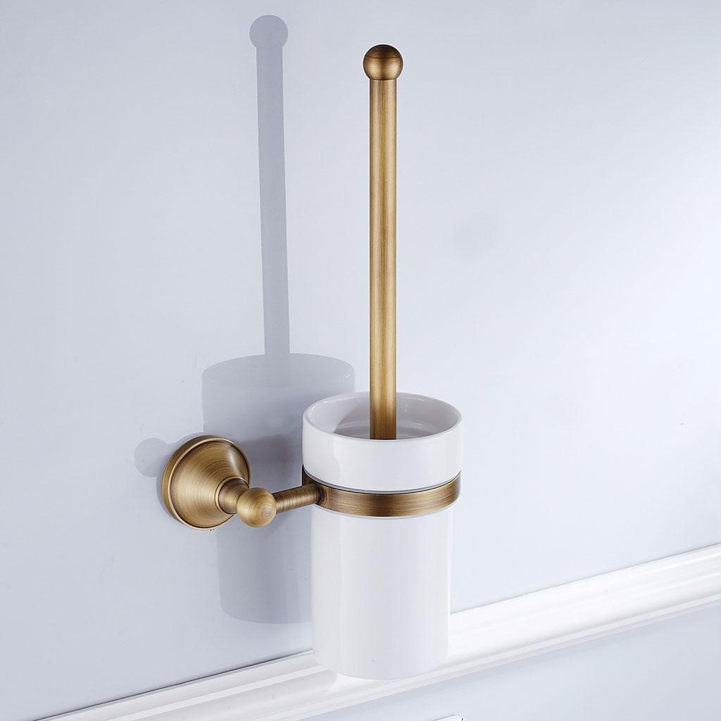 Antique Brass Holder+ Cup + Wh - Home Bathroom Cleaning Kit recension och pris