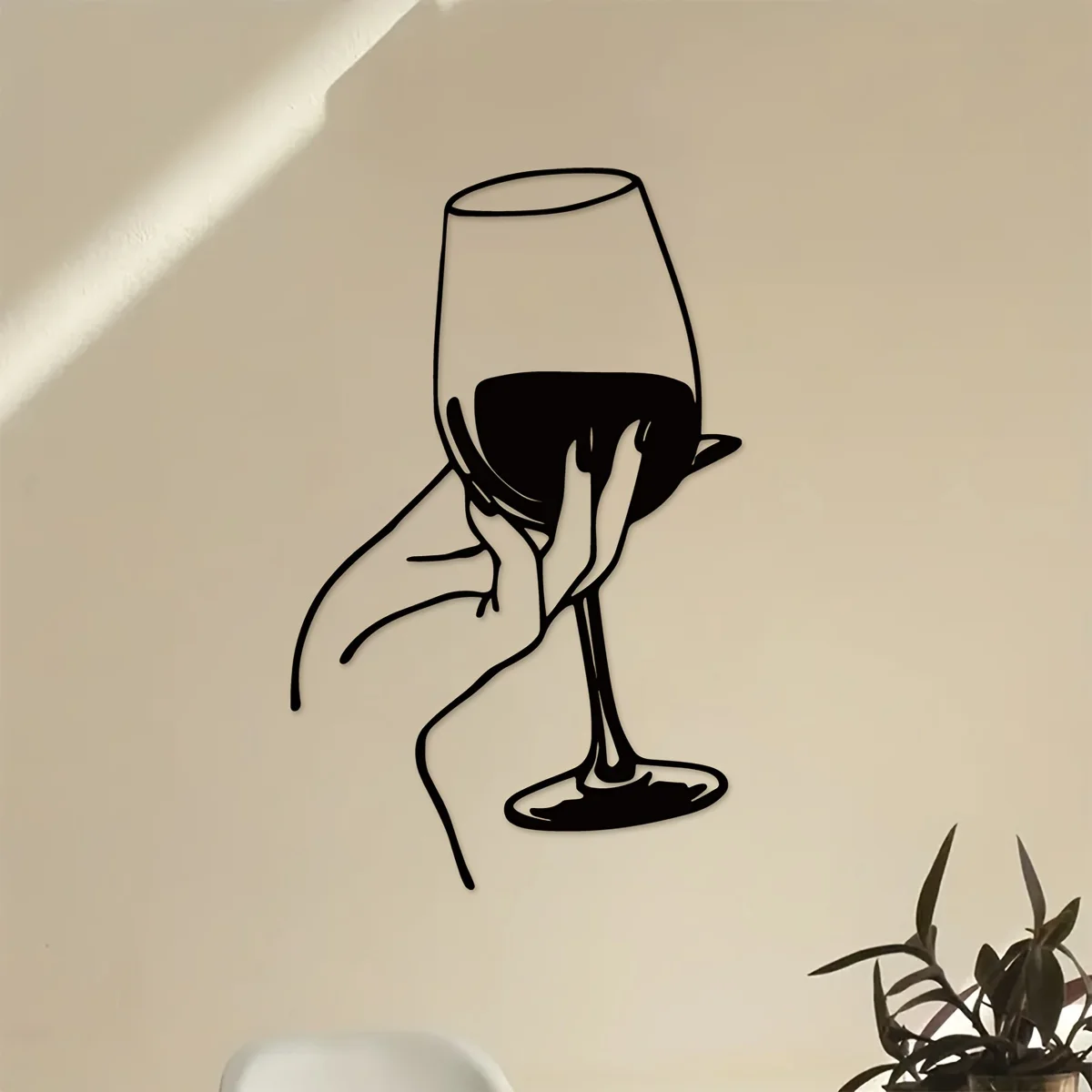 Wine Lover Lady Hand Metal Wal - Home Creation Bathroom recension och pris