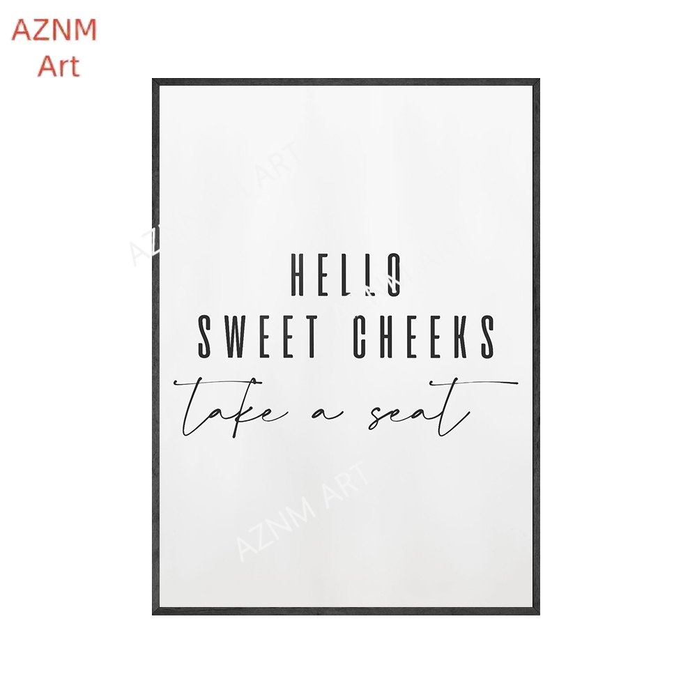 Hello Sweet Cheeks Take A Seat - Home Bathroom Quotes recension och pris