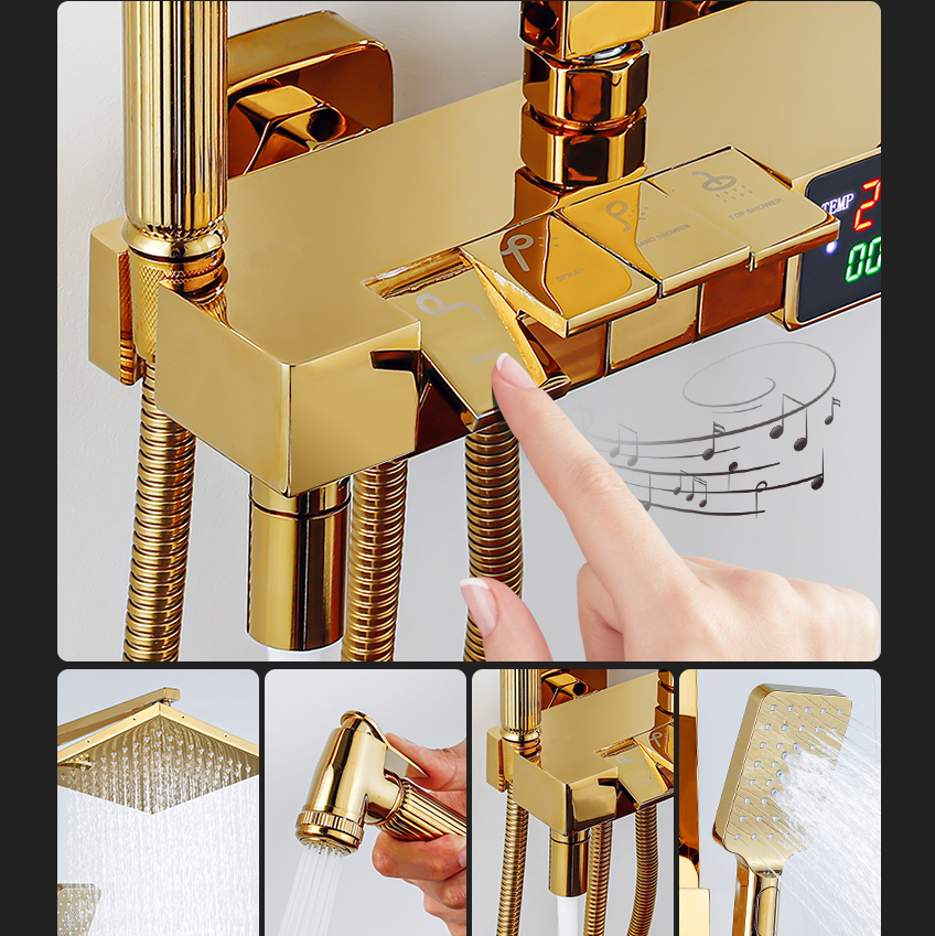 Gold Piano Digital Display Bat - Home Bathroom Taps recension och pris