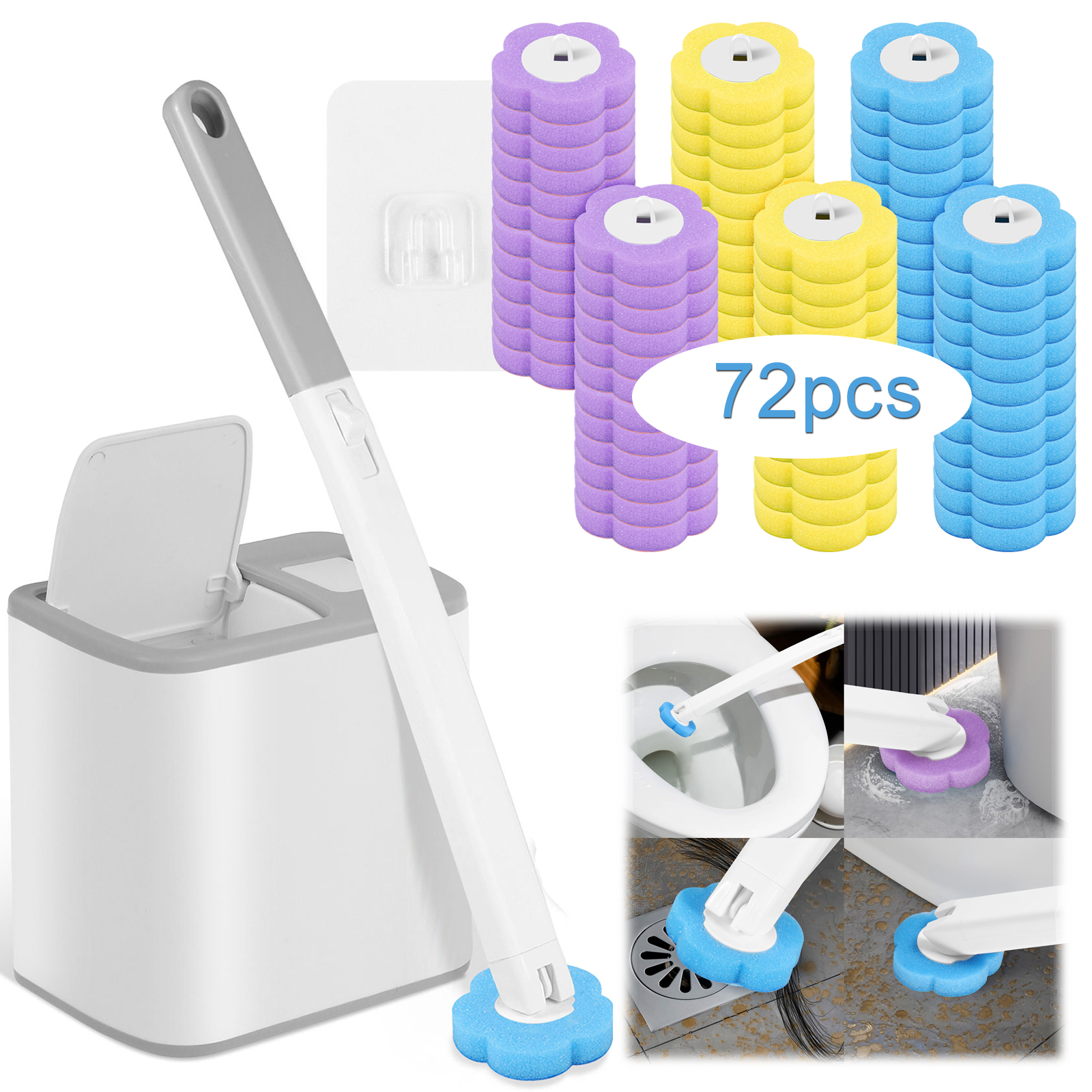 Toilet Brush and Holder Set wi - Home Bathroom Cleaning Kit recension och pris
