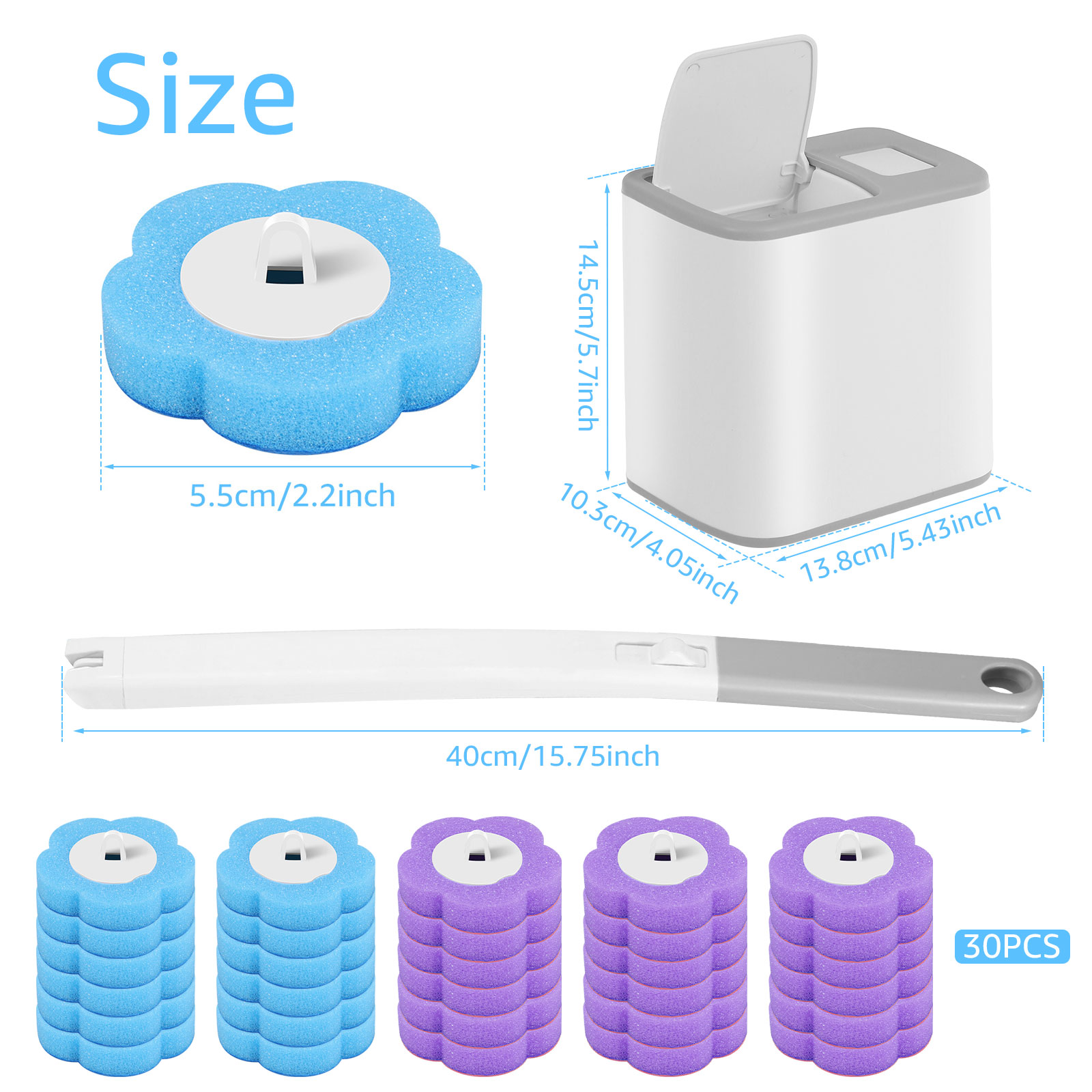 Toilet Brush and Holder Set wi - Home Bathroom Cleaning Kit recension och pris