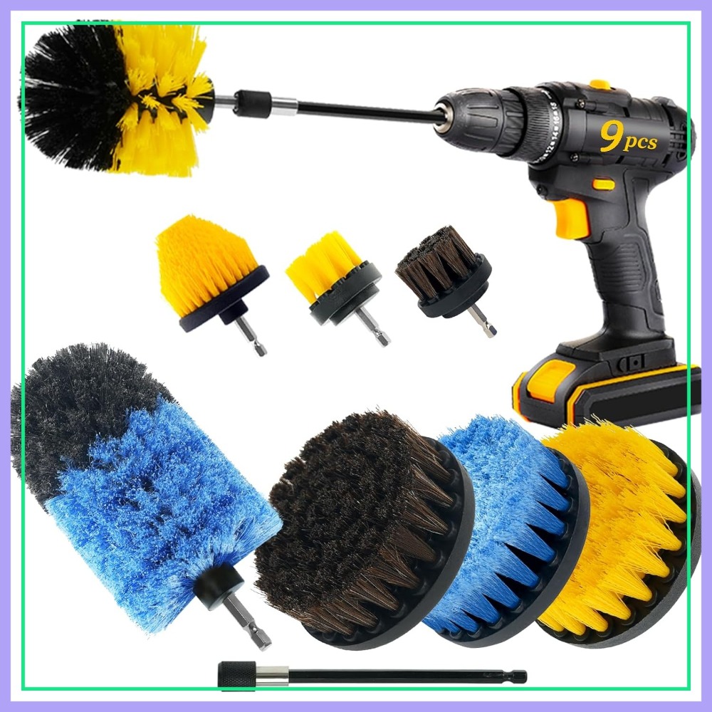 9 Pcs Drill Brush Attachments  - Home Bathroom Cleaning Kit recension och pris