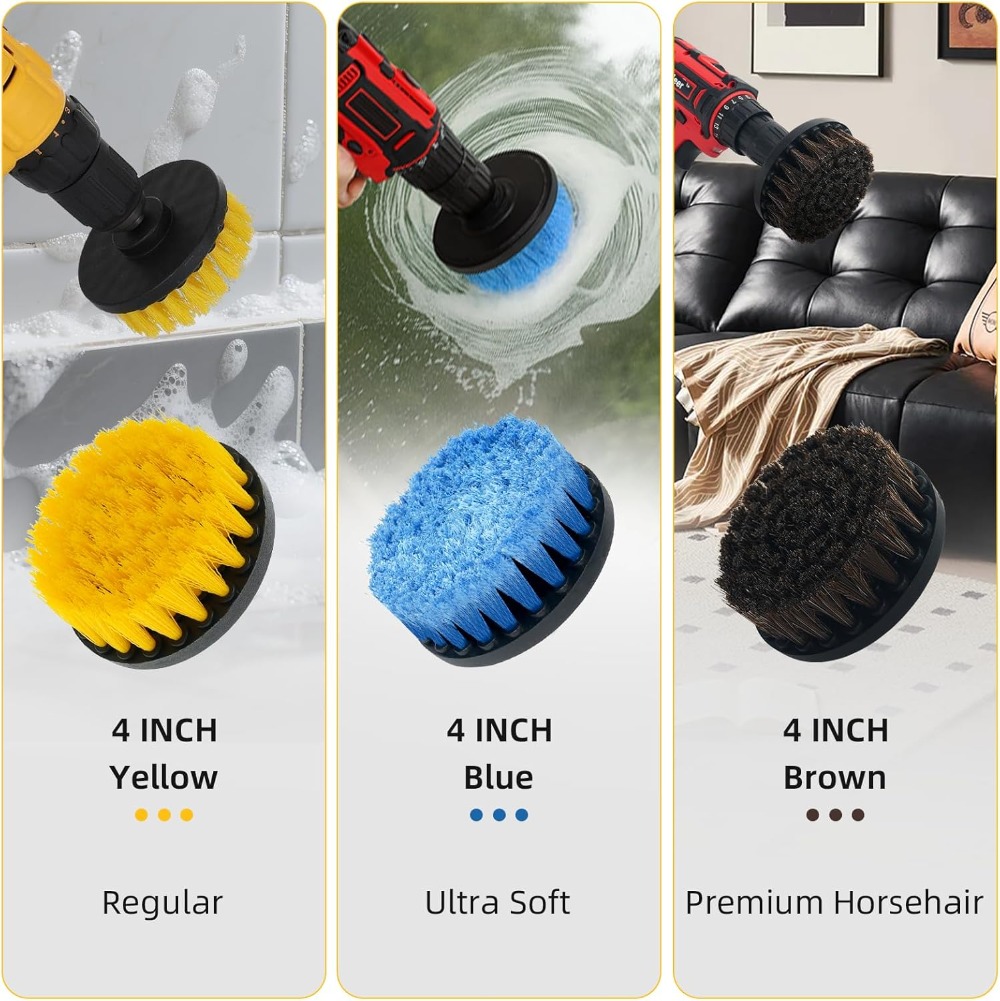 9 Pcs Drill Brush Attachments  - Home Bathroom Cleaning Kit recension och pris