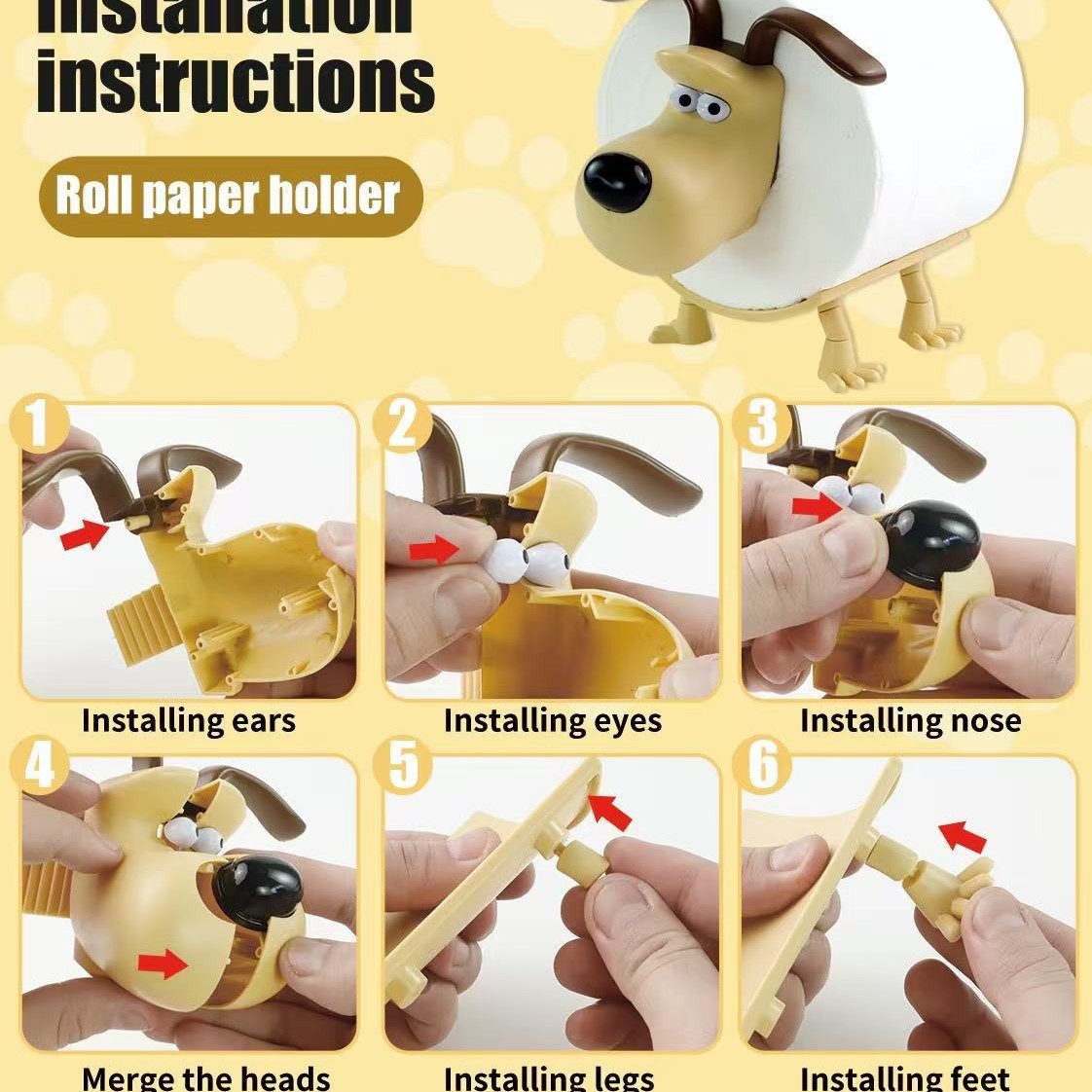 Puppy Toilet Holder Home Decor - Home Goods Bathroom Decor recension och pris