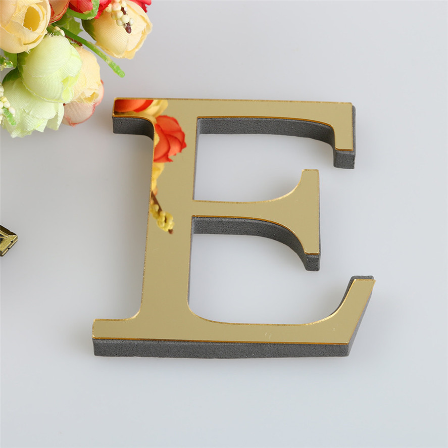 30CM Gold English Letters Wall - Home Creation Bathroom recension och pris