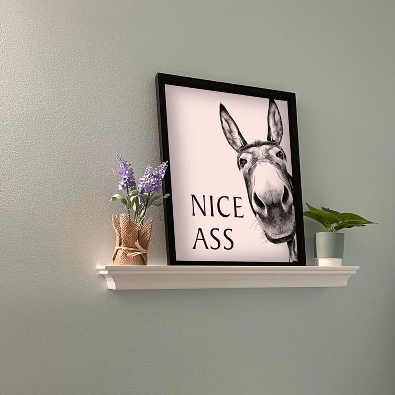 Abstract Funny Animals Donkeys - Home Bathroom Quotes recension och pris