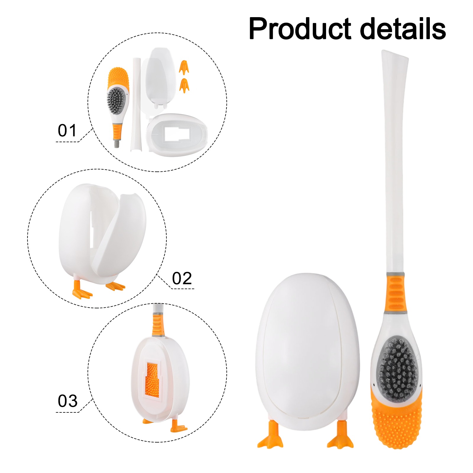 1PC Silicone Toilet Brush With - Home Bathroom Cleaning Kit recension och pris