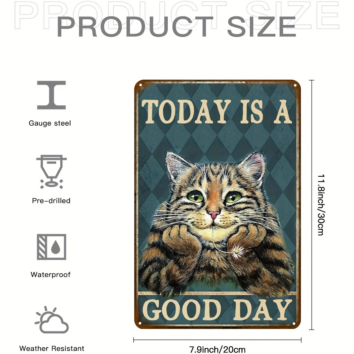 A Metal Tin Sign (8''x12''/20c - Home Goods Bathroom Decor recension och pris