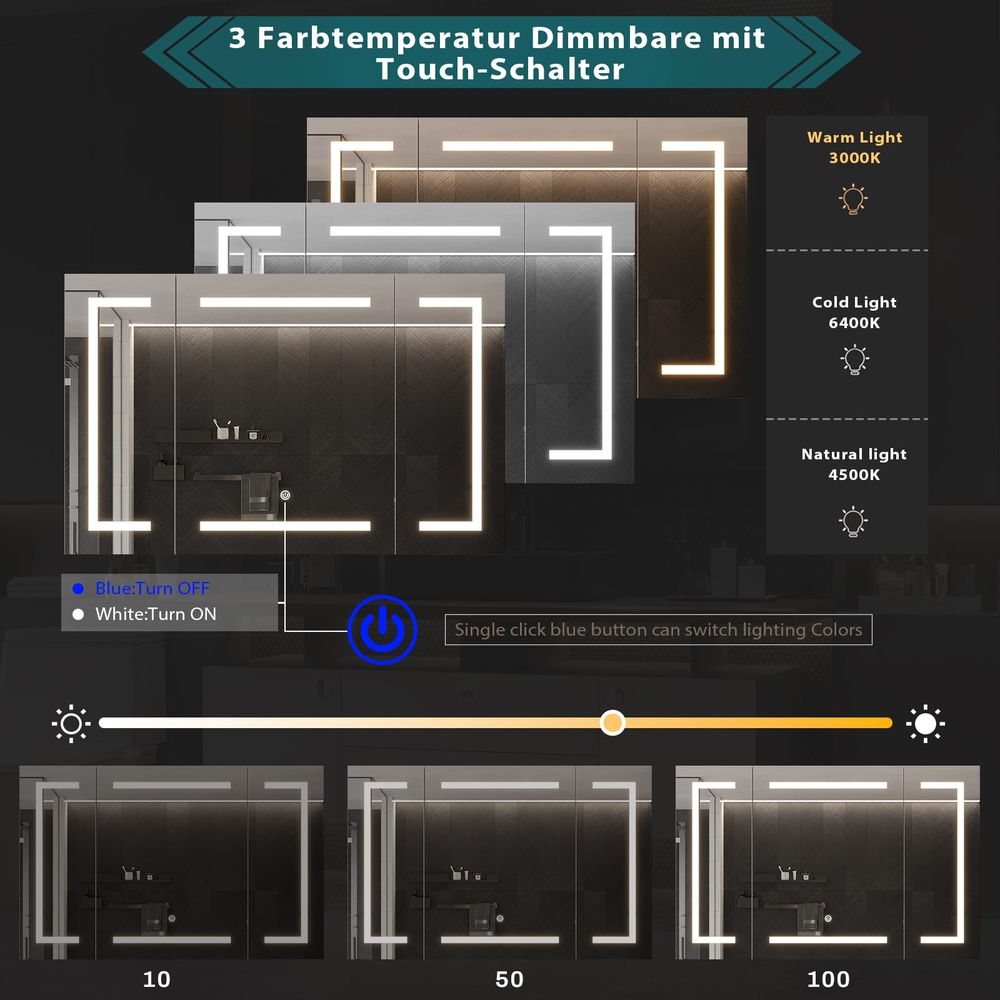 Medicine Cabinet with Mirror a - Bathroom Cabinet Mirror recension och pris