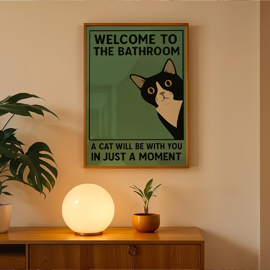 Modern Green Welcome To The Ba - Home Bathroom Quotes recension och pris