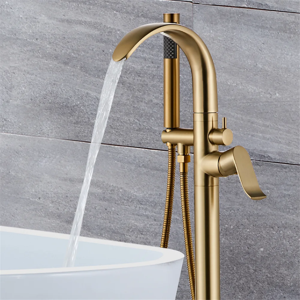 Black Bathtub Faucet Set Floor - Home Bathroom Taps recension och pris