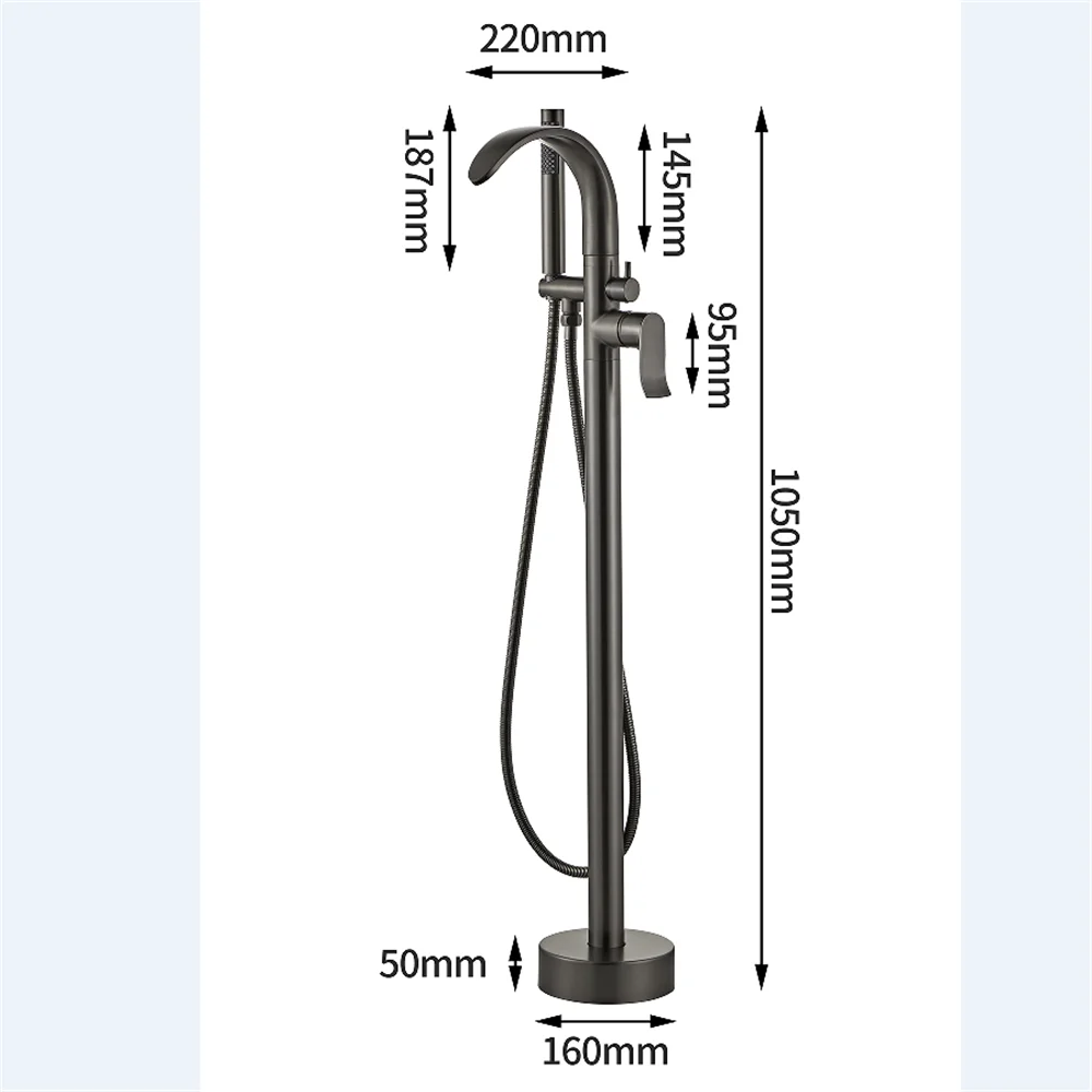 Black Bathtub Faucet Set Floor - Home Bathroom Taps recension och pris