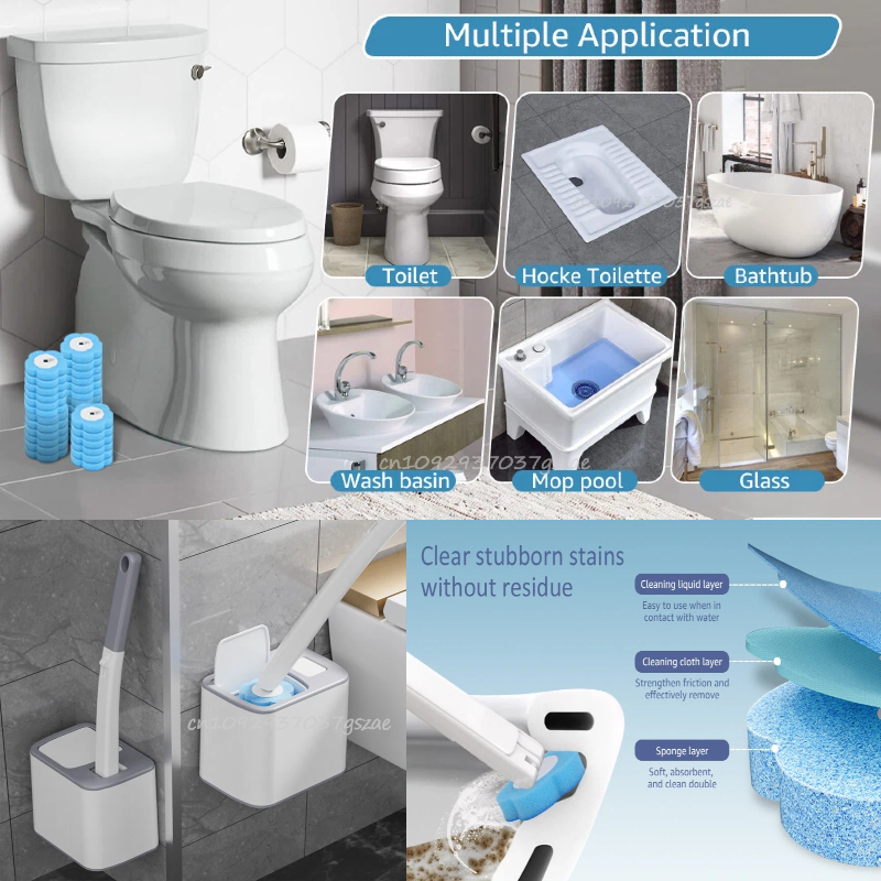 Disposable Toilet Brush Replac - Home Bathroom Cleaning Kit recension och pris