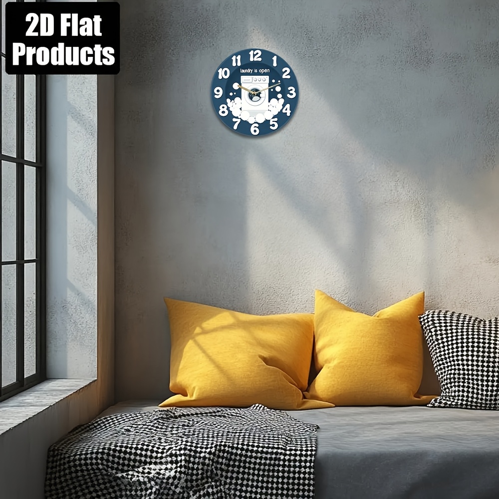 1pc Noiseless Hanging Clock, w - Home In Bathroom recension och pris