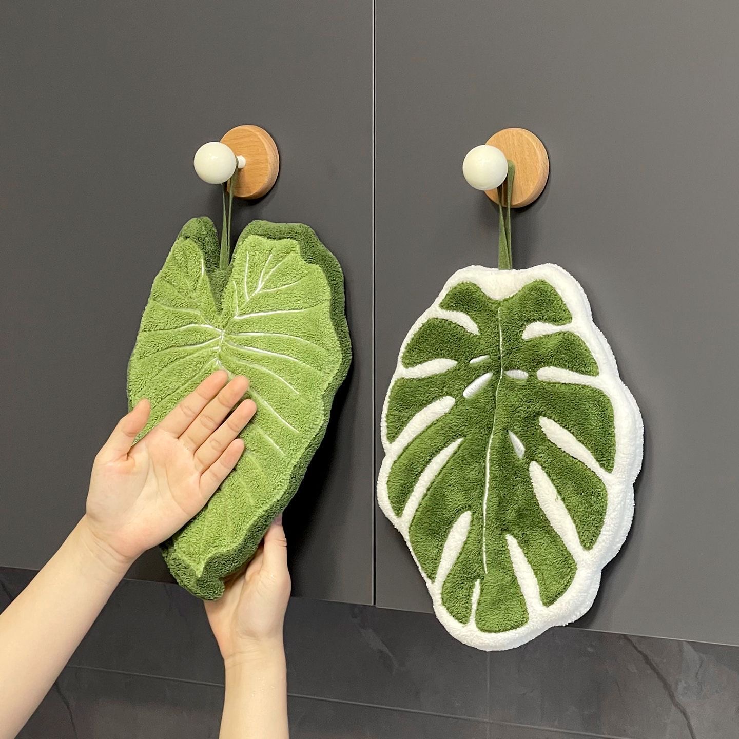 Cute Turtle Back Leaf Hand Tow - Home Goods Bathroom Decor recension och pris