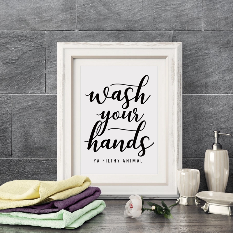 Wash Your Hands You Filthy Ani - Home Bathroom Quotes recension och pris