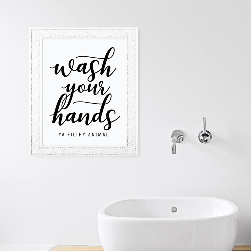 Wash Your Hands You Filthy Ani - Home Bathroom Quotes recension och pris