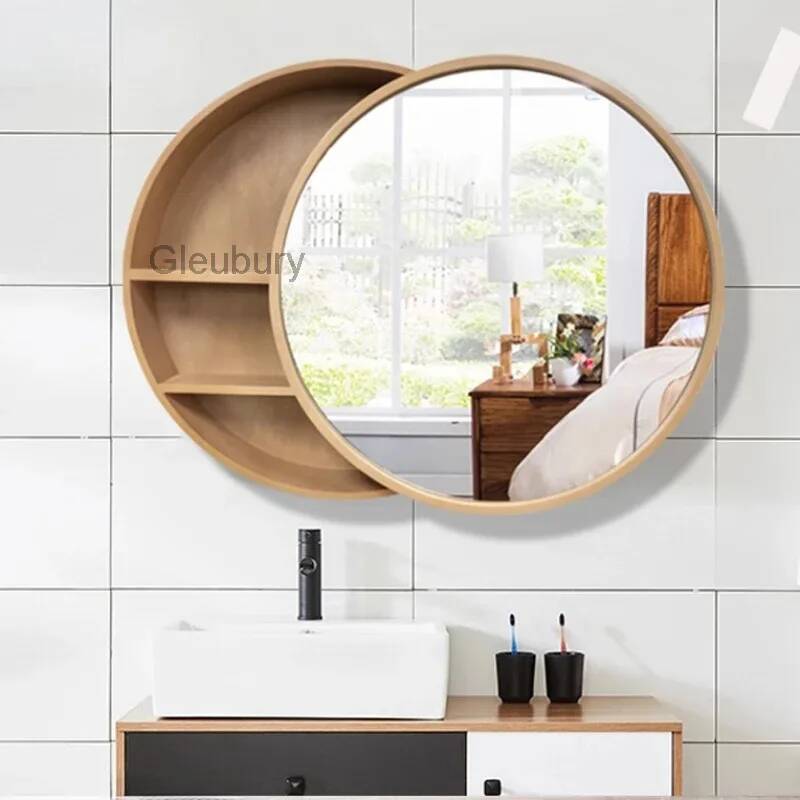 Solid Wood Bathroom Dressing M - Bathroom Cabinet Mirror recension och pris