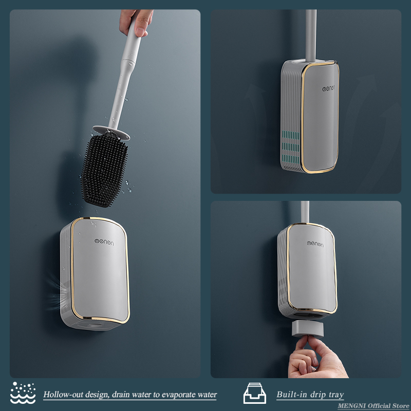 MENGNI-Luxury Toilet Brush Bat - Home Bathroom Cleaning Kit recension och pris