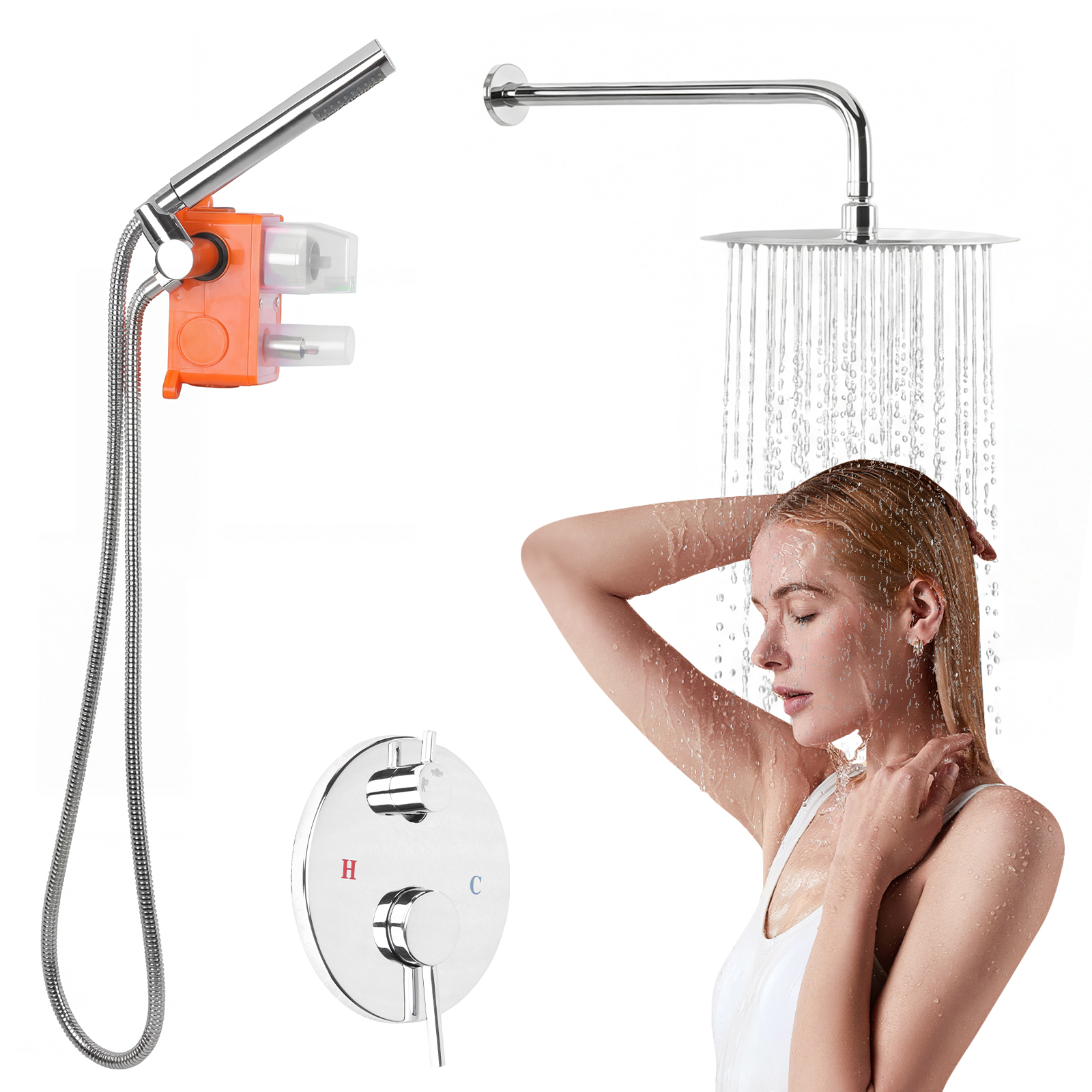 Ceiling Rainfall Shower Head S - Home In Bathroom recension och pris