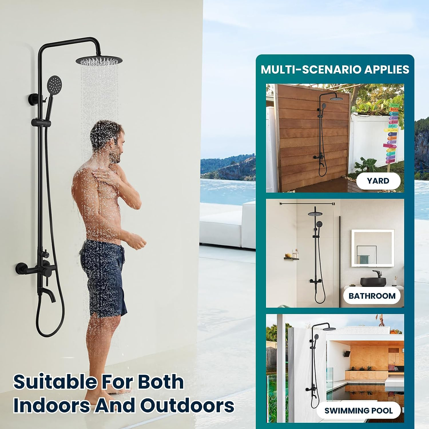 KEMAIDI Shower faucet Set Matt - Home Bathroom Taps recension och pris