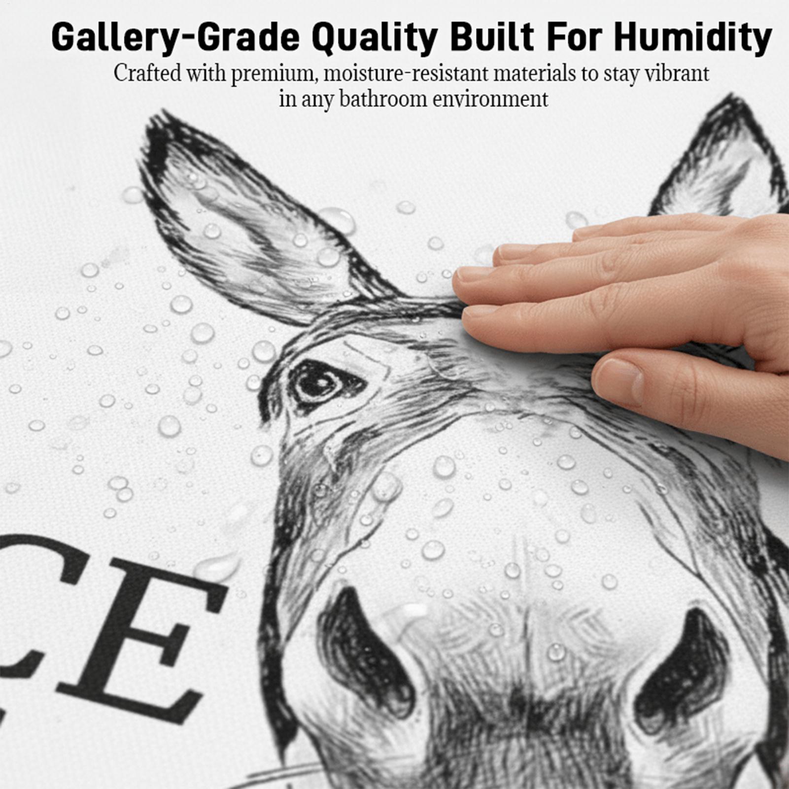 Abstract Funny Animals Donkeys - Home Bathroom Quotes recension och pris
